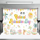 Lofaris Colorful Summer National Relaxation Day Backdrop